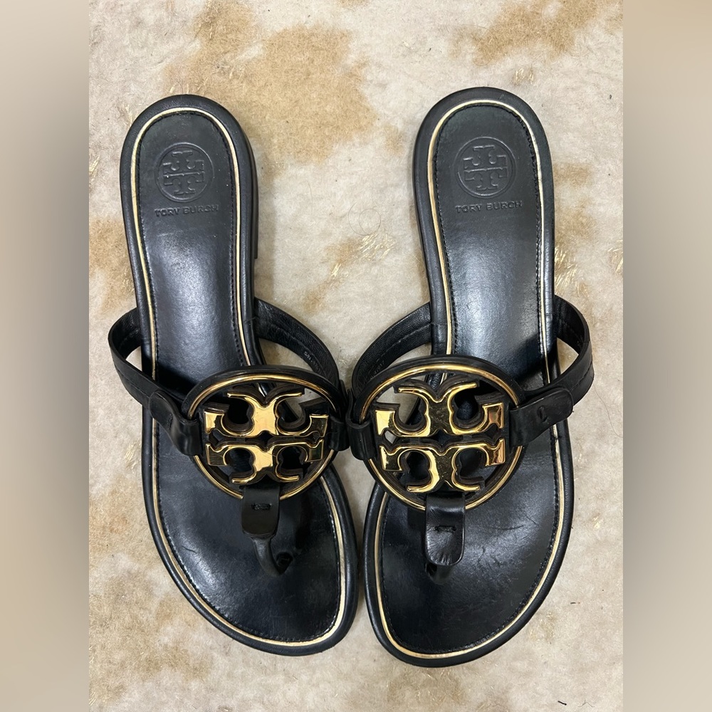 Tory Burch Miller Sandal with Gold Hardware